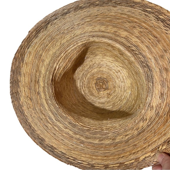 Unbranded Women Wide-Brim Straw Sun Hat Panama-Style & Colorful Serape Band Sz M main image 14